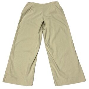 Alfani Womens Linen‎ Blend Wide Leg Trouser Pants Size 14 Career Office Beige